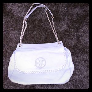 Tory Burch white leather shoulder/crossbody bag
